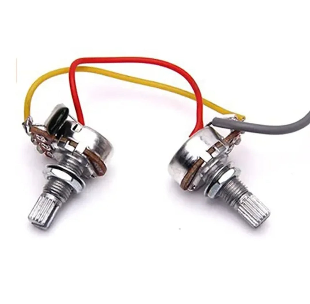 Wiring harness for les Paul knobs