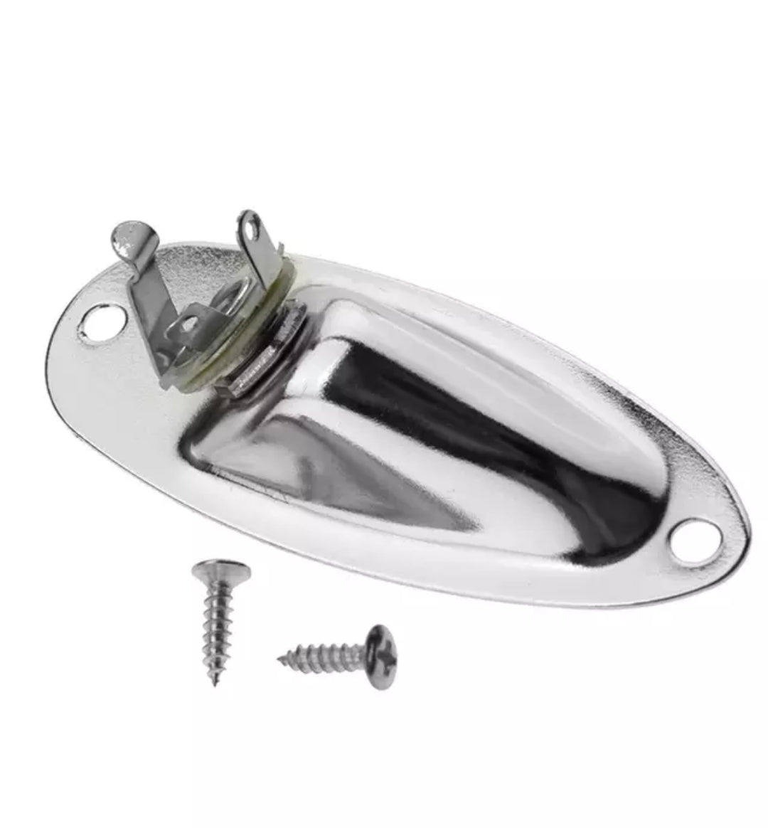 Boat Style 1/4" Chrome Jack Socket For Stratocaster Guitar