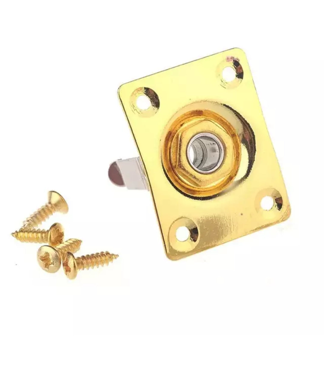 Rectangle Metal Jack Socket For Electric Guitars