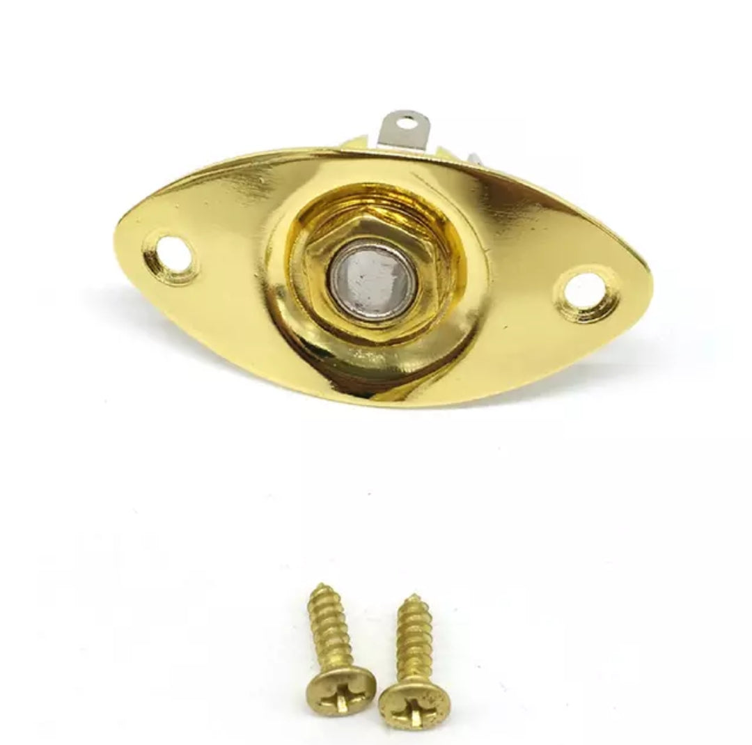 Oval Jack Output Socket And Plate For Electric Guitars