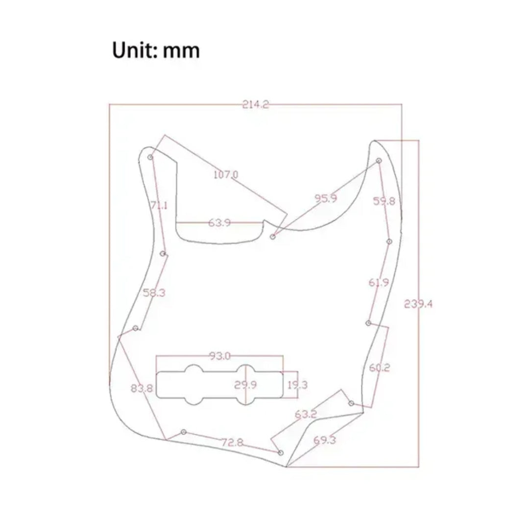 Jazz Bass Grey Pearl Scratch Plate Guitar Pickguard