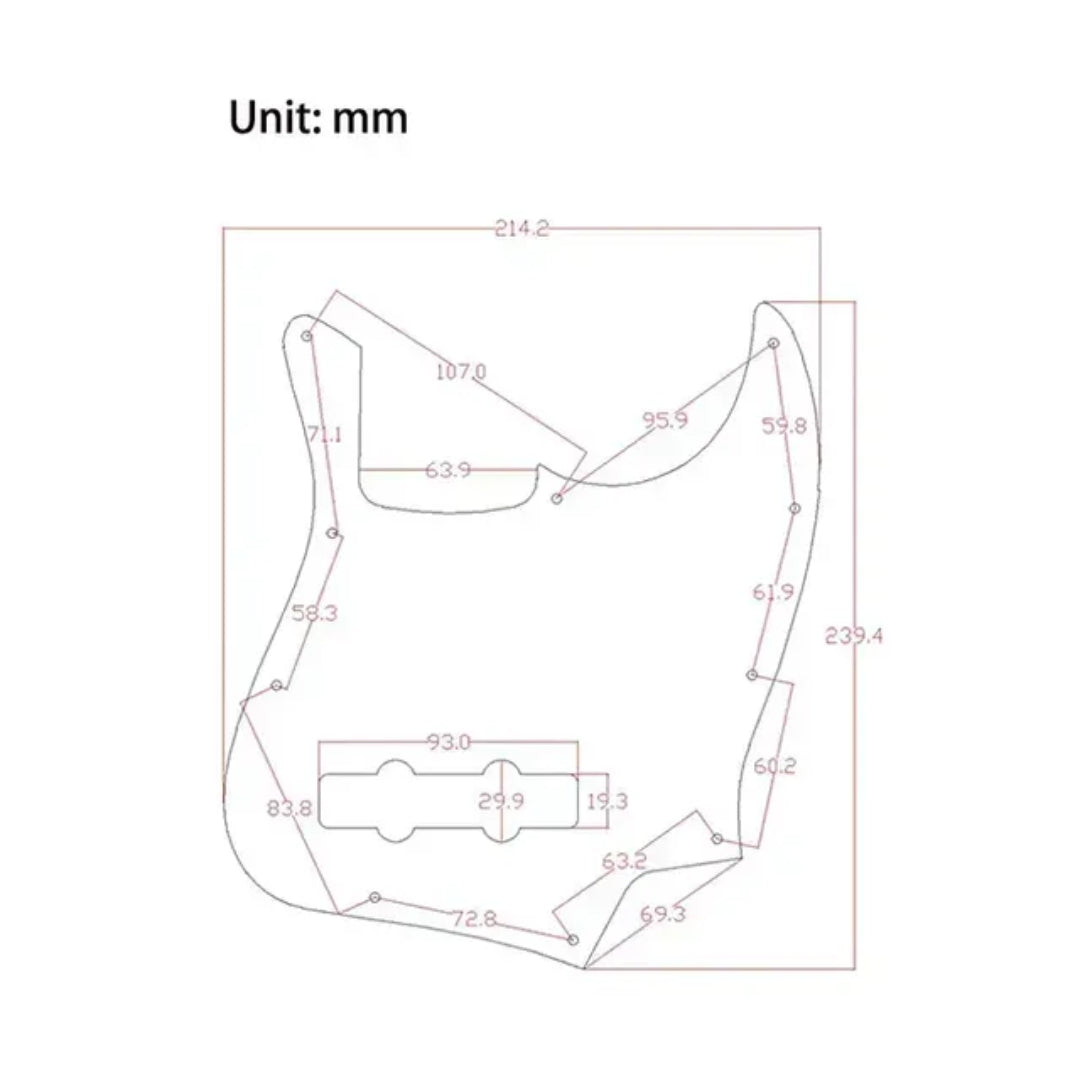 Jazz bass Scratch Plate Pickguard 4ply Bronze Pearl Bass Guitar