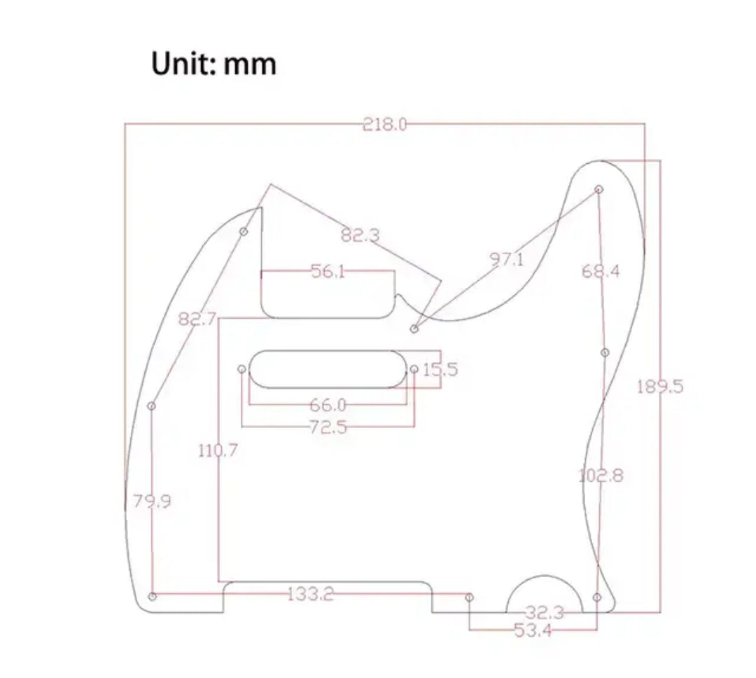 Telecaster 4ply white pearl guitar scratch plate pickguard