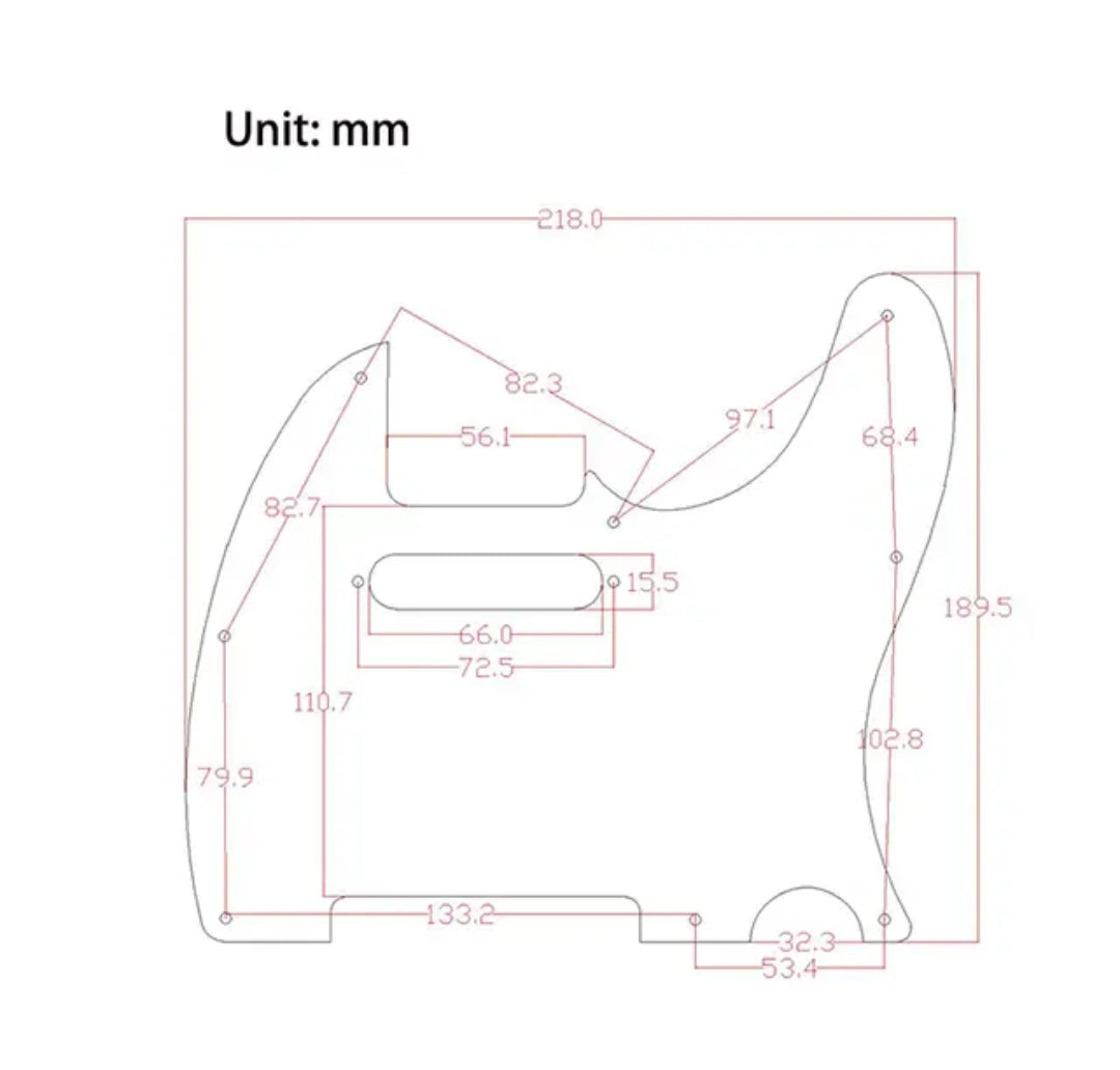 Telecaster 4ply tortoise guitar scratch plate pickguard