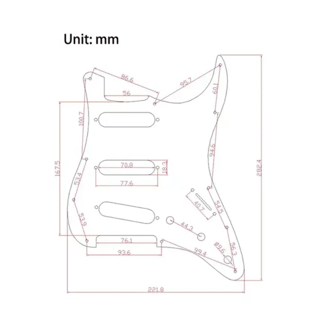 Fender Stratocaster Blue Pearl Scratch Plate Pickguard