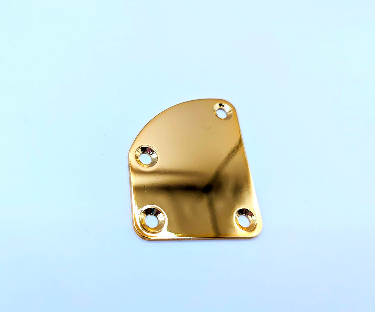 Curved gold neck plate for Stratocaster guitar