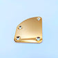 Gold curved electric guitar neck plate