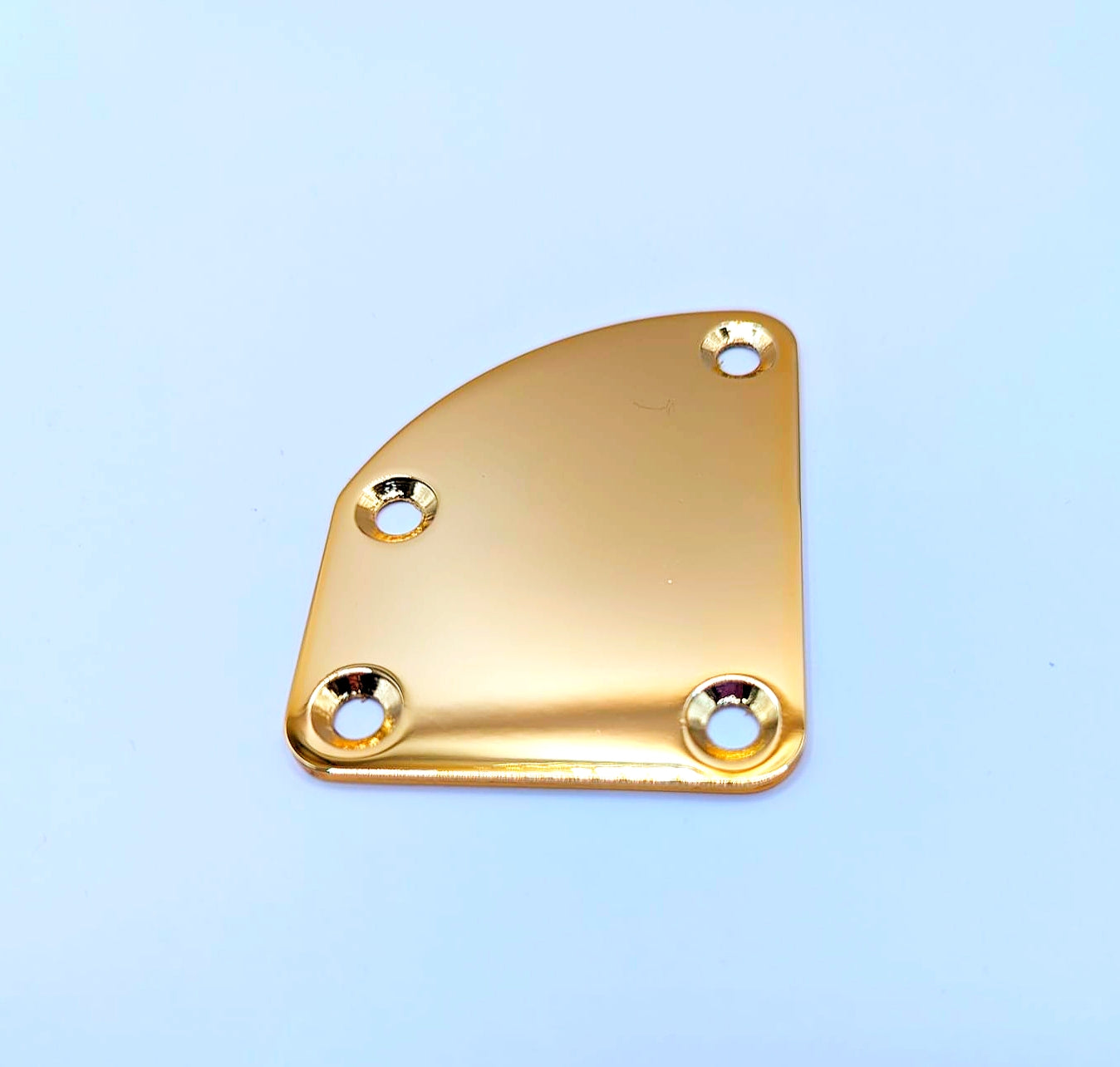 Gold curved electric guitar neck plate