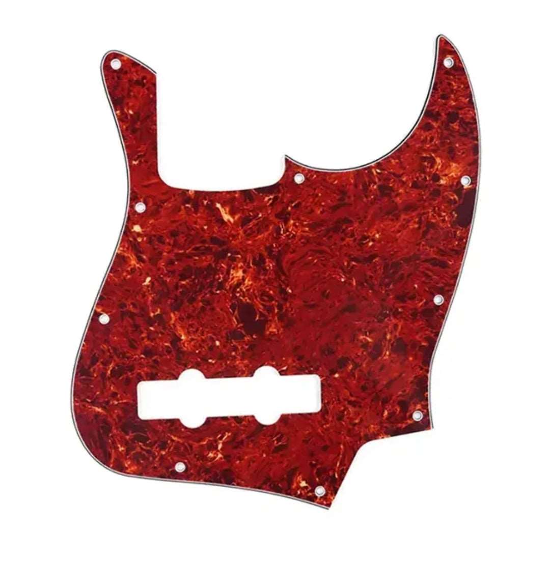 Jazz bass jb guitar 4ply red tortoise scratch plate