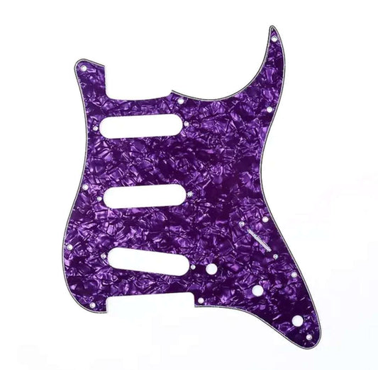 Stratocaster sss 4ply purple pearl scratch plate