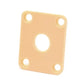 Les Paul Square Plastic Jack Plate Cover Black / Cream / White