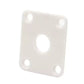 Les Paul Square Plastic Jack Plate Cover Black / Cream / White