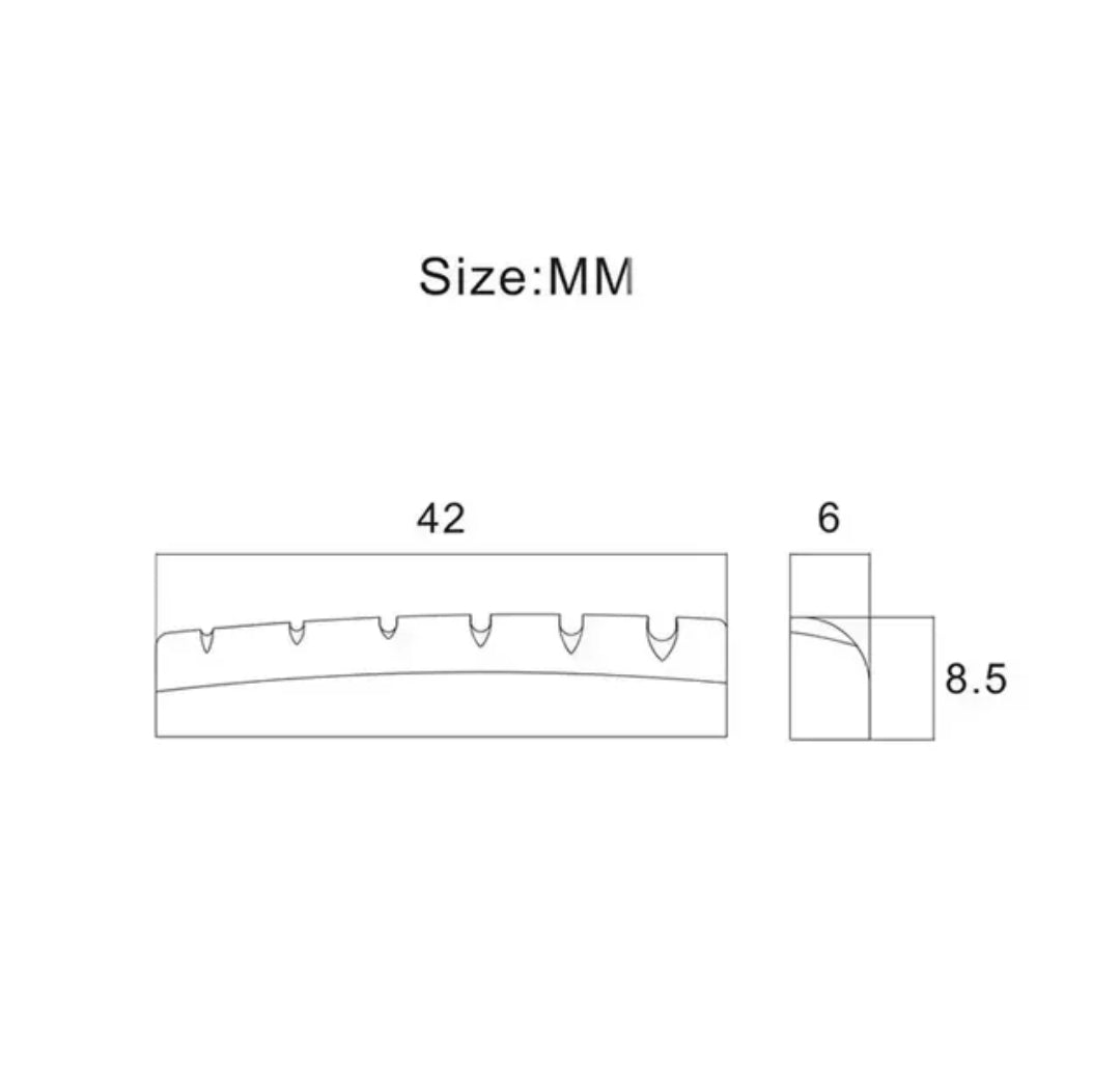 Guitar bone nut dimensions 