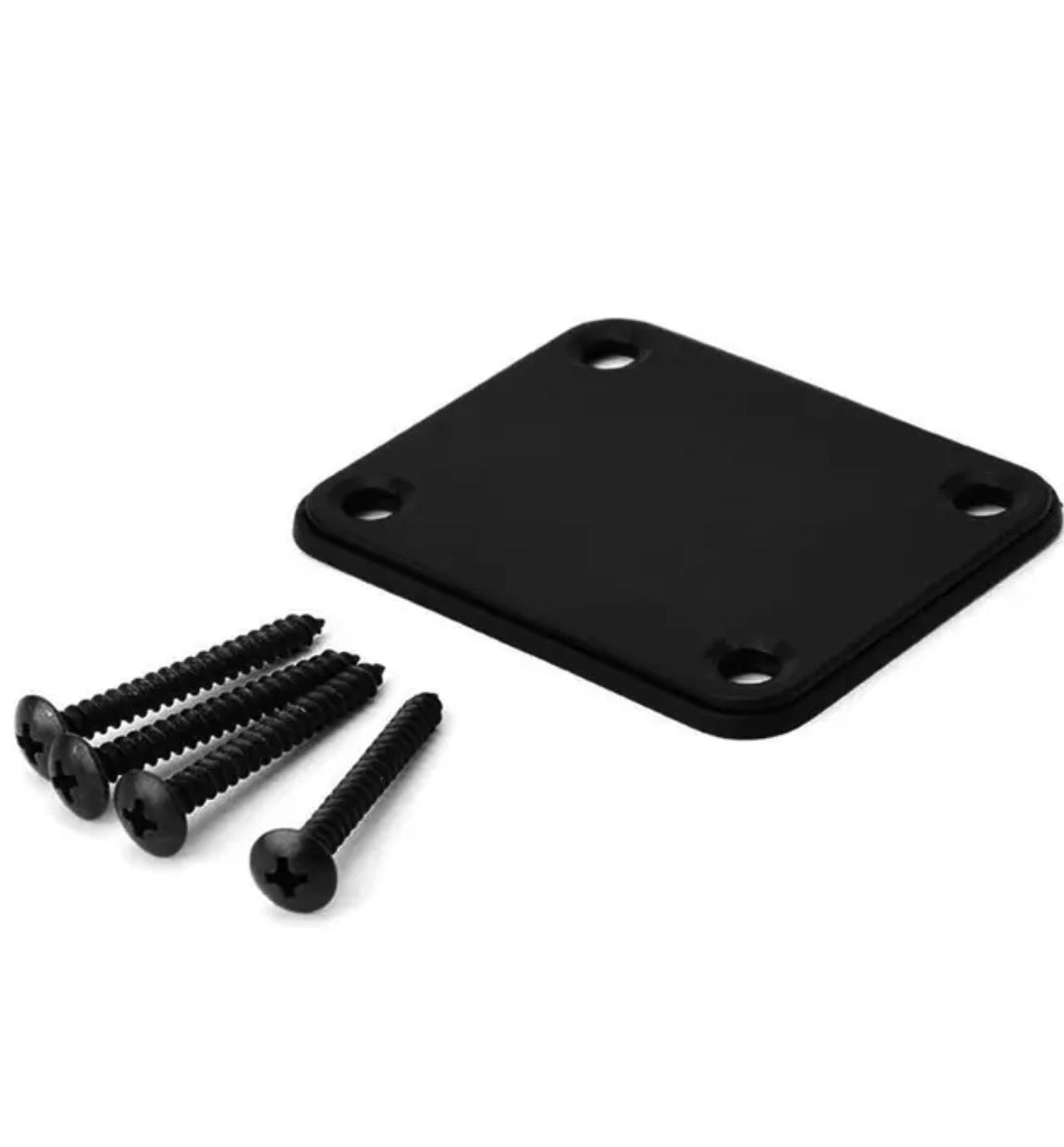 Black Neck Plate For Stratocaster And Telecaster Guitars