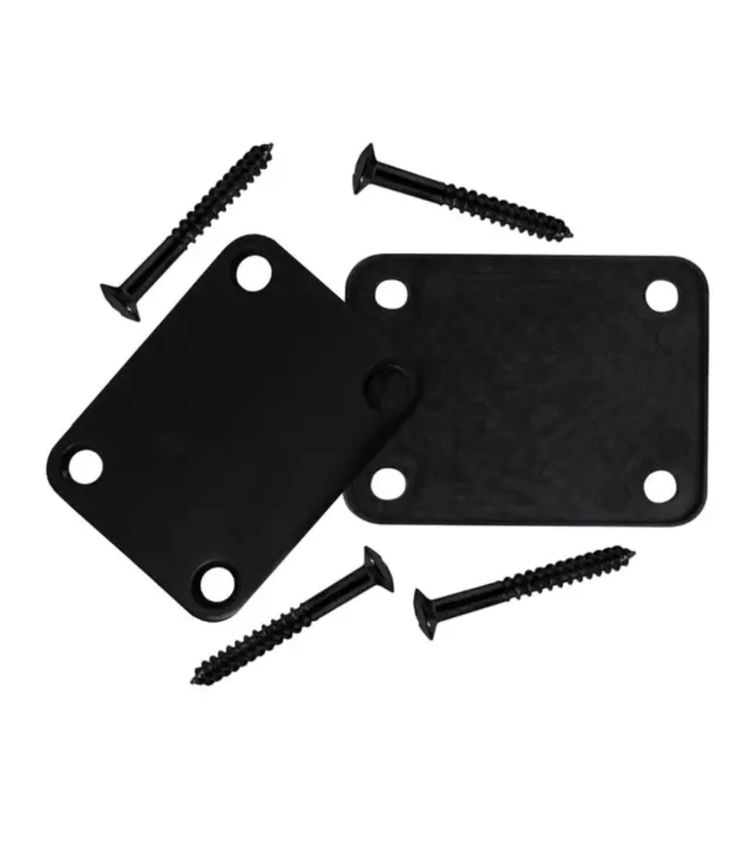 Black Neck Plate For Stratocaster And Telecaster Guitars