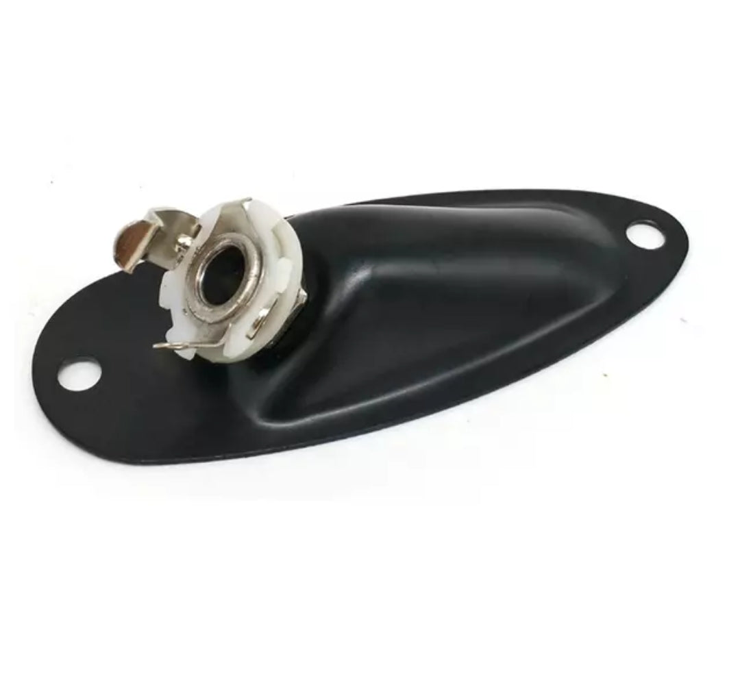 Boat Style 1/4" Black Jack Socket For Stratocaster Guitar