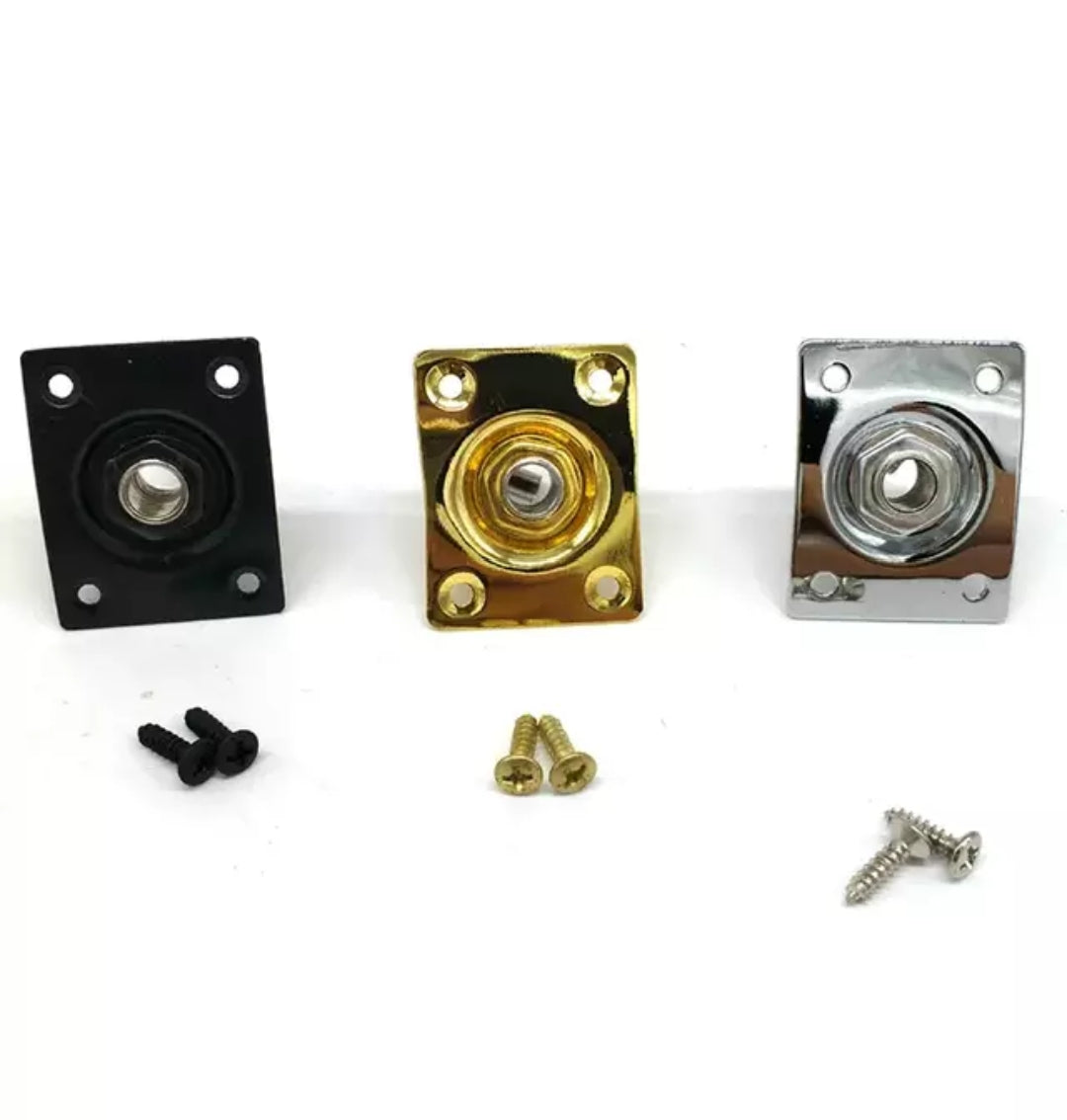 Rectangle Metal Jack Socket For Electric Guitars