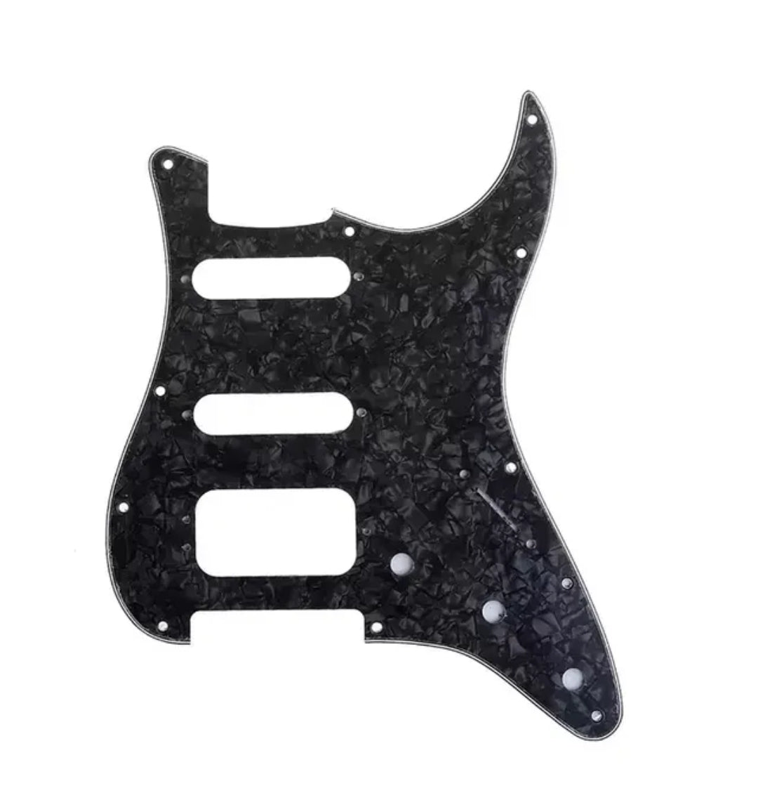 Stratocaster hss 4ply black pearl guitar scratch plate pickguard