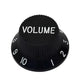 Volume knob in black for a Stratocaster guitar