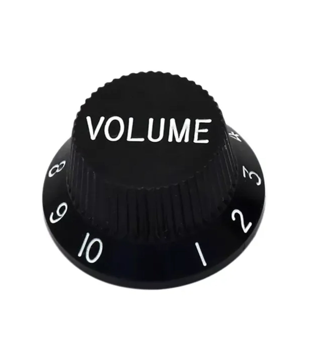 Volume knob in black for a Stratocaster guitar