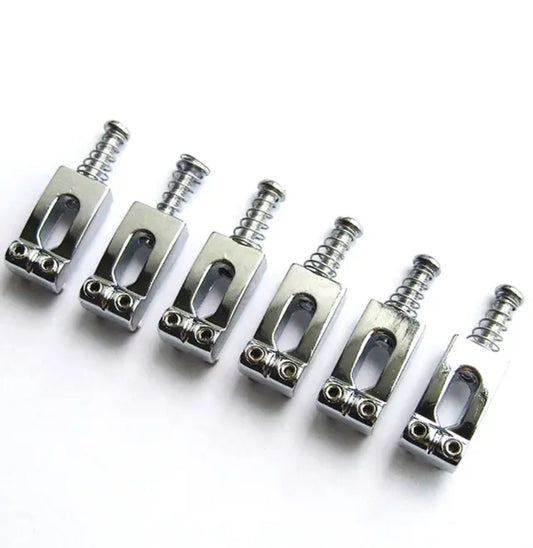 Chrome Bridge Saddles For Stratocaster / Telecaster guitars